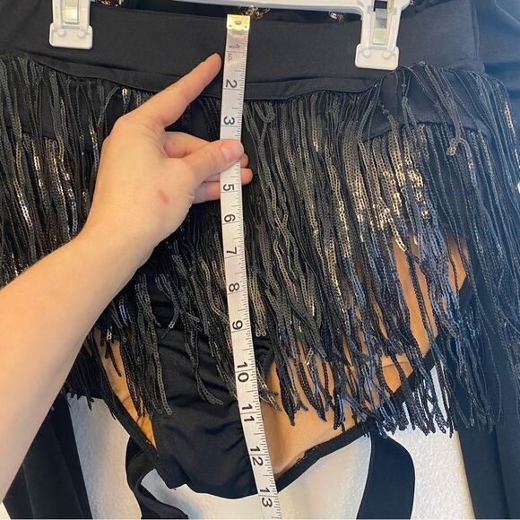 Revolution 10th House Dance Costume 2 piece black sequin BIONIC TH23116 LA adult - Picture 8 of 13